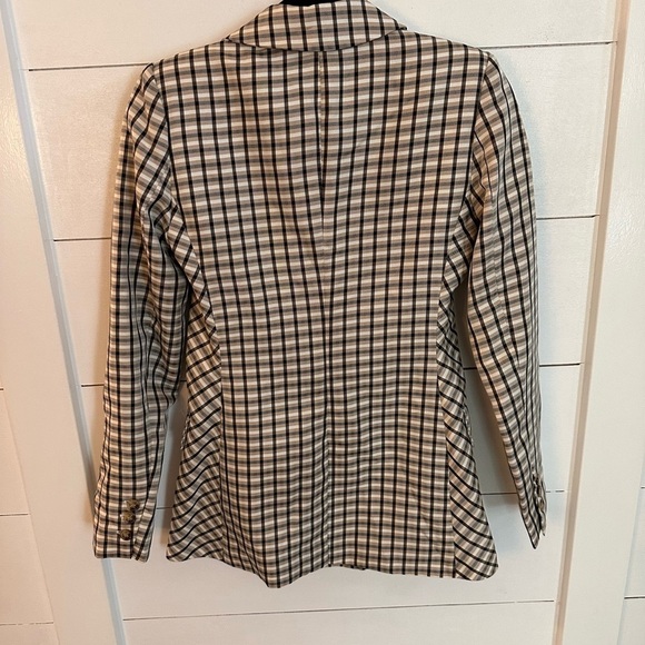 EXPRESSxNEGIN MIRSALAHI plaid boyfriend woman blazer Corpcore oversized XXS - Picture 3 of 14